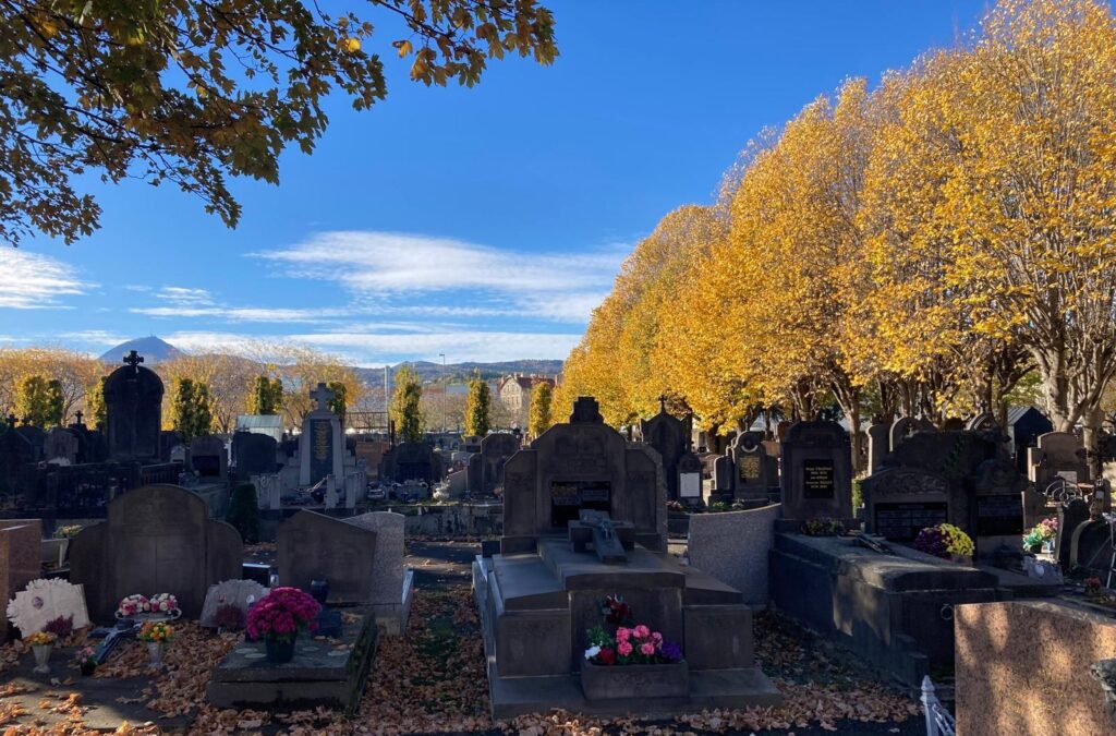 Carmes Cemetery autumn colour